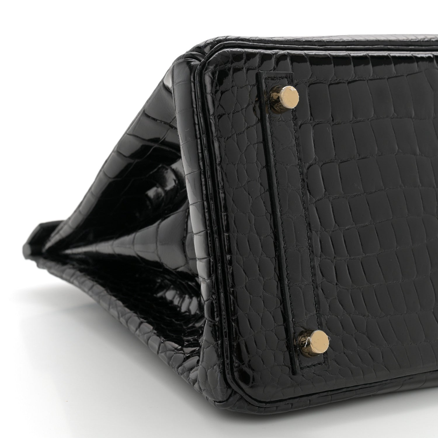 Hermes Shiny Porosus Crocodile Birkin 30 Black 9 of 13