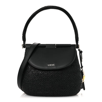 Loewe Raffia Calfskin Medium Pescador Bag Black 1 of 11