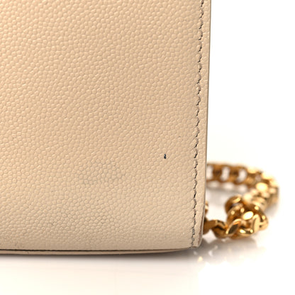 Saint Laurent Grain De Poudre Small Monogram Kate Satchel Nude Powder 14 of 17