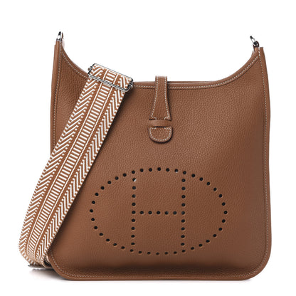 Hermes Taurillon Clemence Amazone Evelyne III PM Gold Ecru 1 of 9