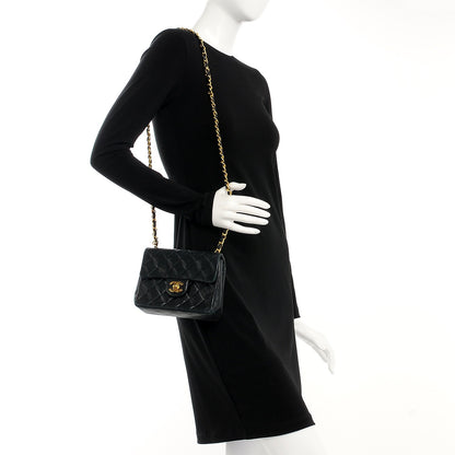 Chanel Lambskin Quilted Mini Square Flap Black 2 of 8