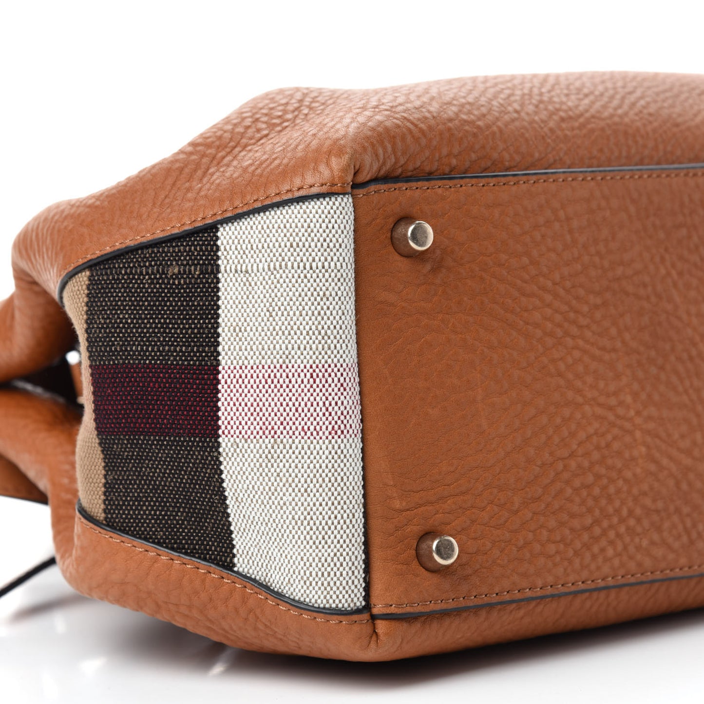 Grainy Calfskin House Check Small Maidstone Saddle Brown