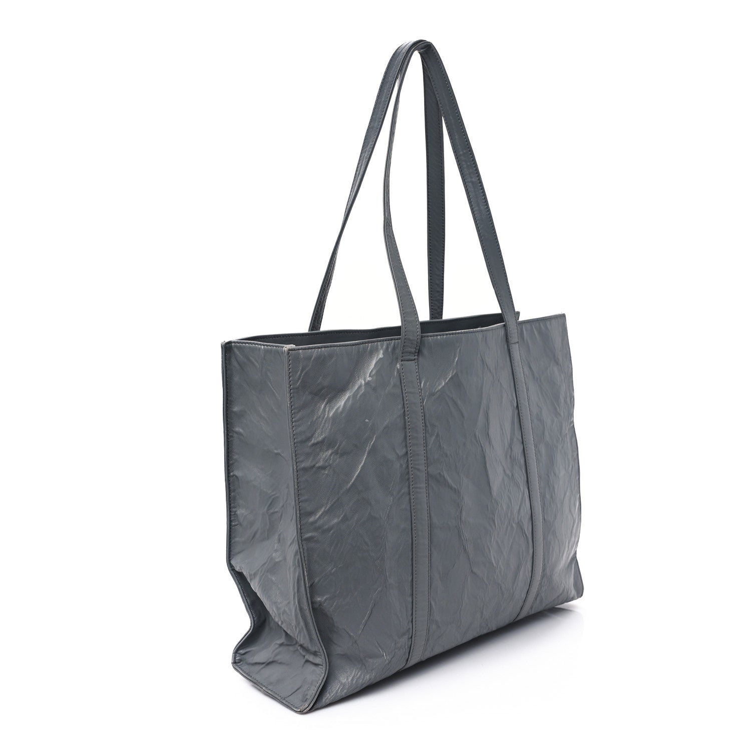 Prada Nappa Antique Large Shopping Tote Ardesia 3 of 12