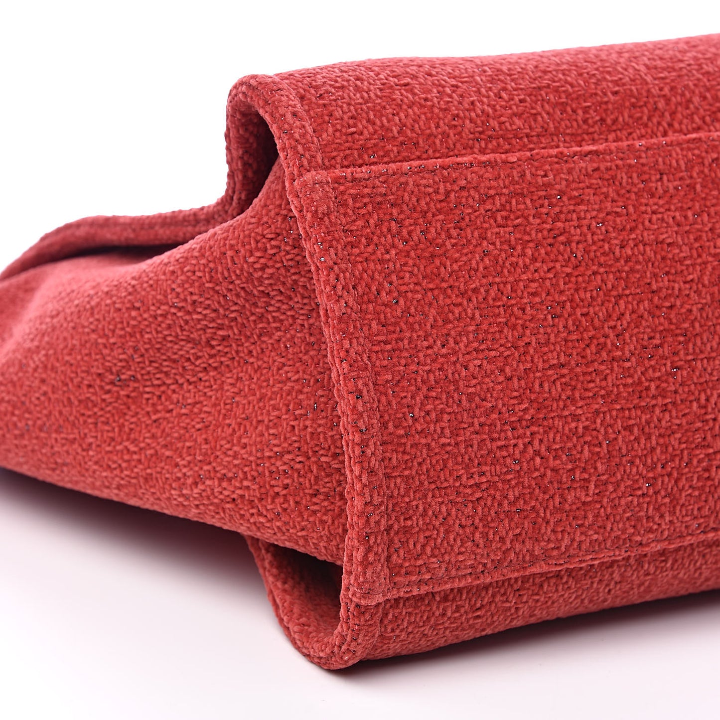Lurex Boucle Large Deauville Tote Red