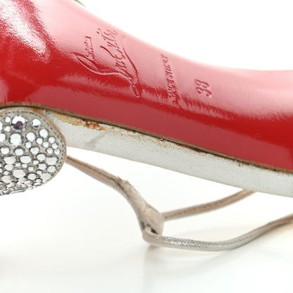 Christian Louboutin Strass Nappa Margi Diams 120 Sandals 38 Crystal 9 of 12
