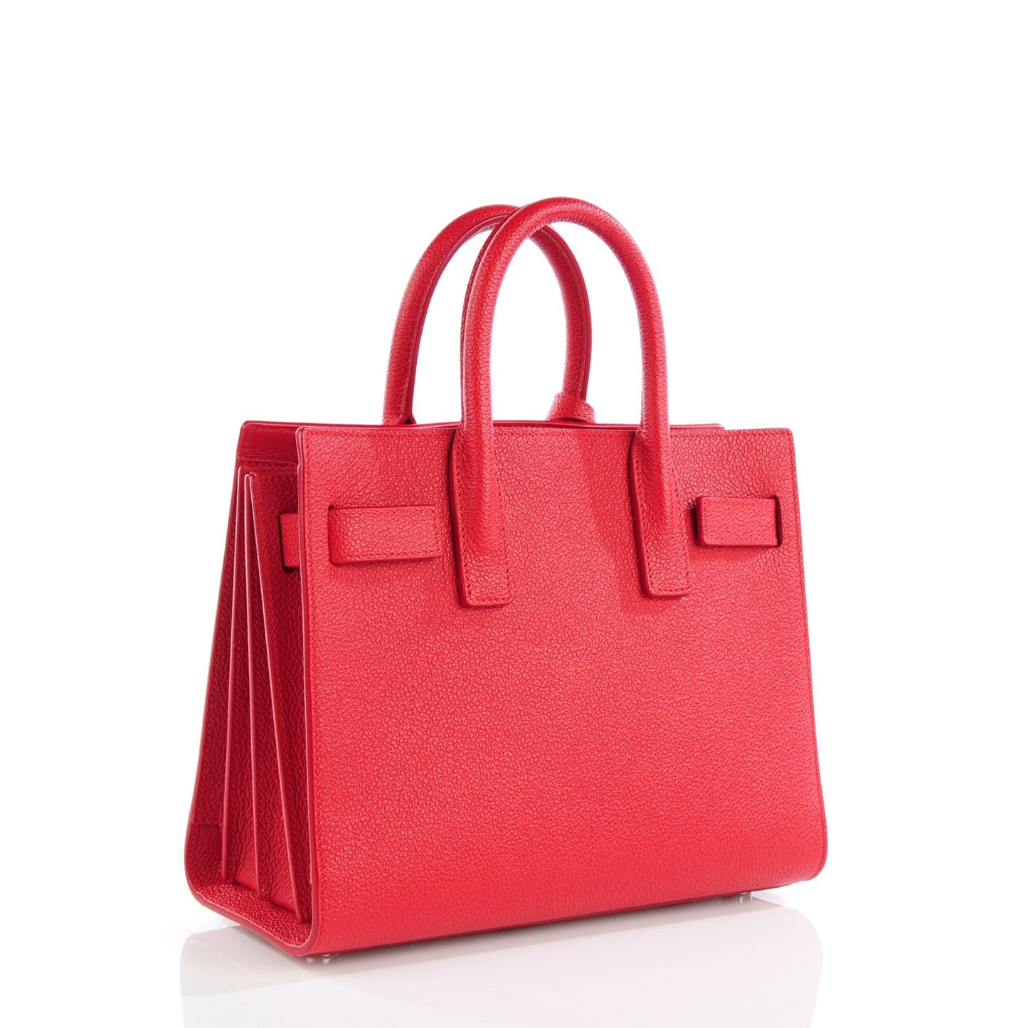 Grained Calfskin Nano Sac De Jour Lipstick Red
