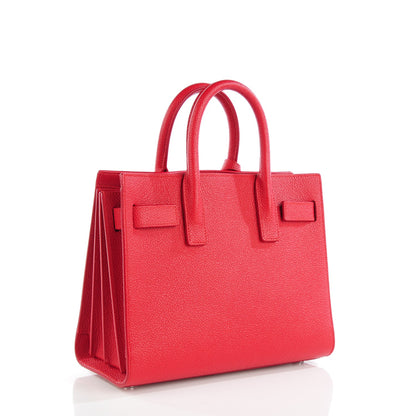 Saint Laurent Grained Calfskin Nano Sac De Jour Lipstick Red 3 of 7