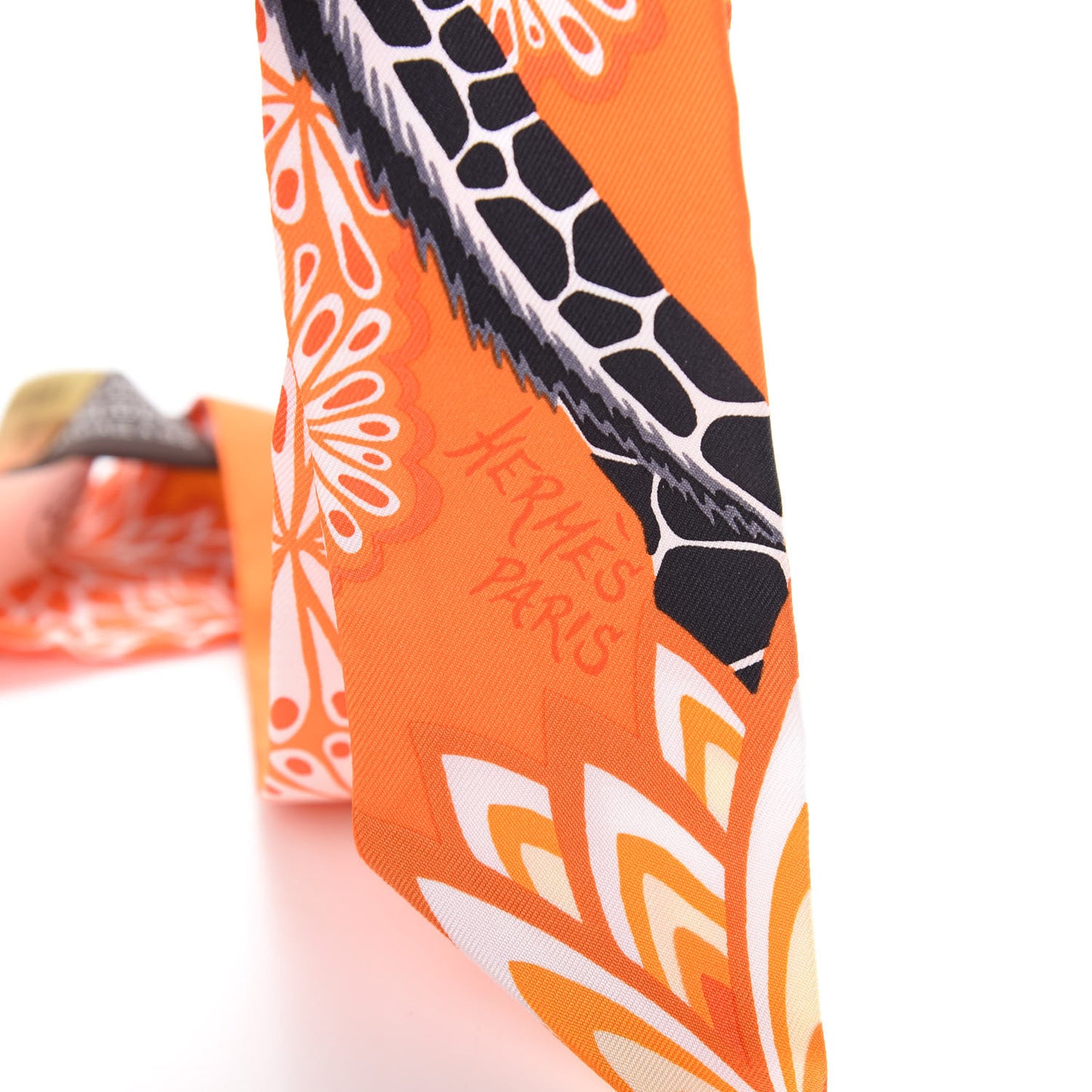 Silk The Three Graces Twilly Orange Mangue Anthracite