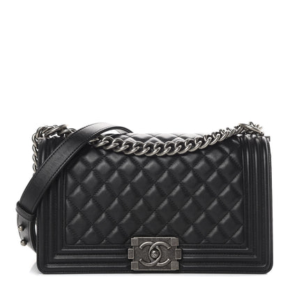 Chanel Calfskin Quilted Medium Boy Flap Black 1 of 14