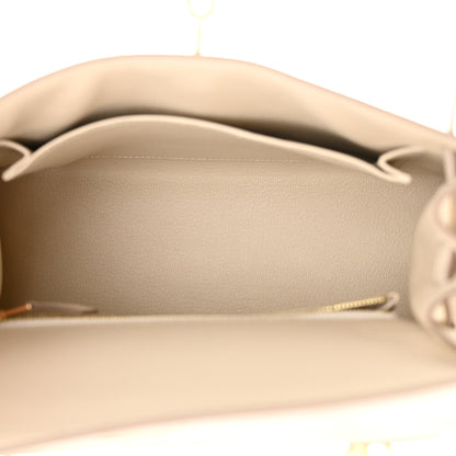 Hermes Epsom Kelly Sellier 25 Craie 5 of 11