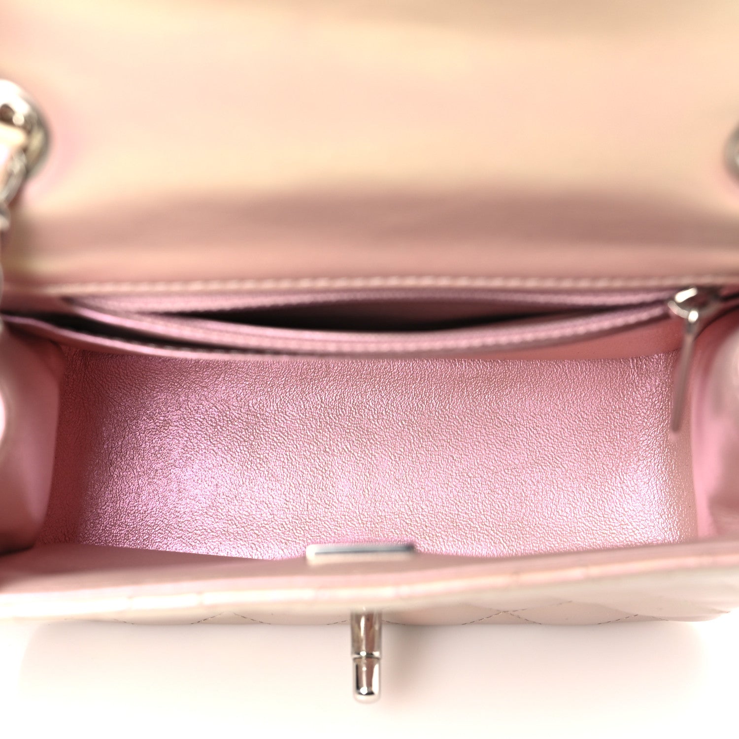 Chanel Iridescent Calfskin Quilted Mini Square Flap Pink 6 of 11