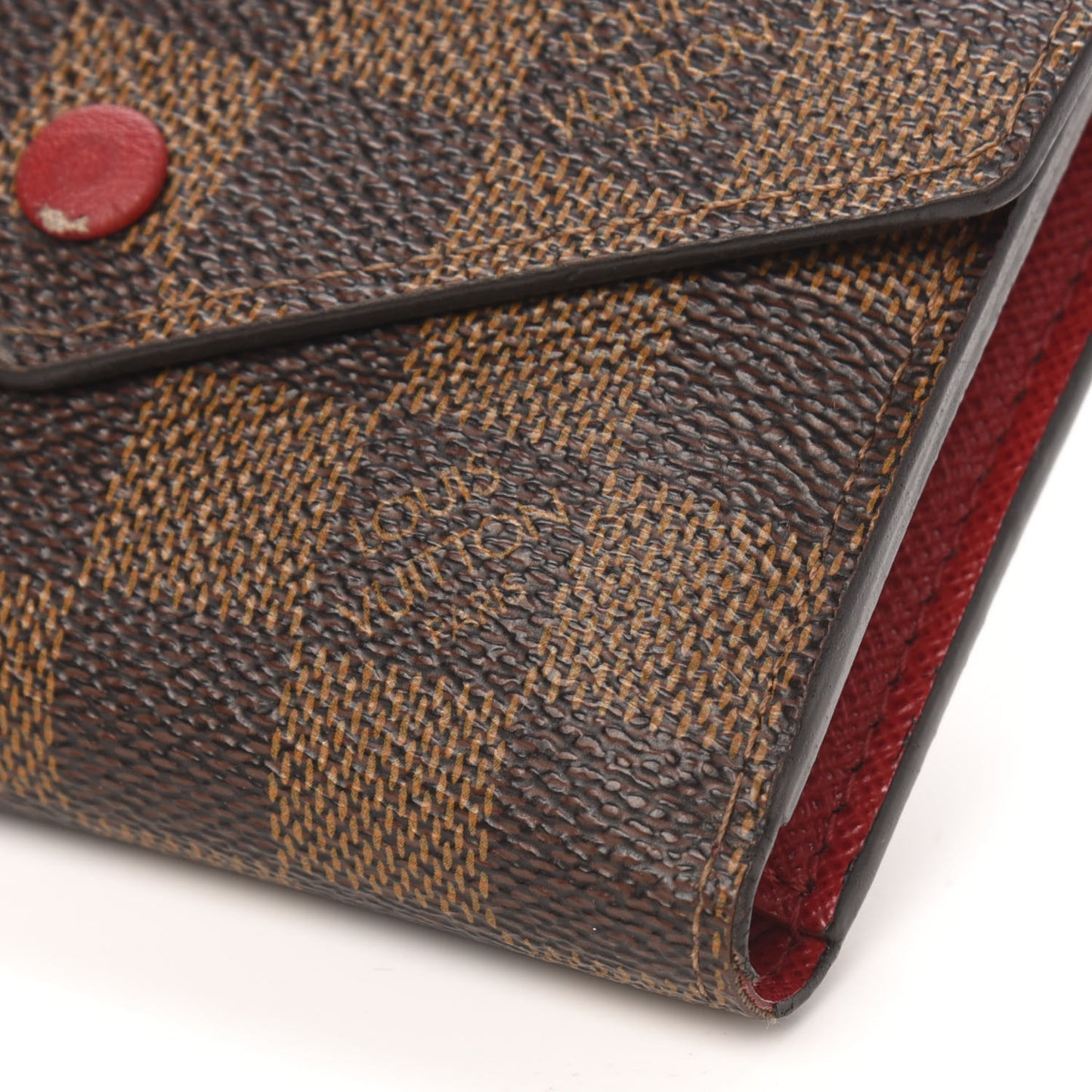 Damier Ebene Victorine Wallet Red