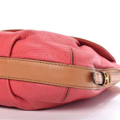 MCM Calfskin Ottomar Monogram Shoulder Bag Pink 7 of 9
