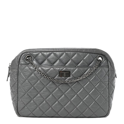 Chanel Aged Calfskin Quilted Large Reissue Camera Case Grey 1 of 11