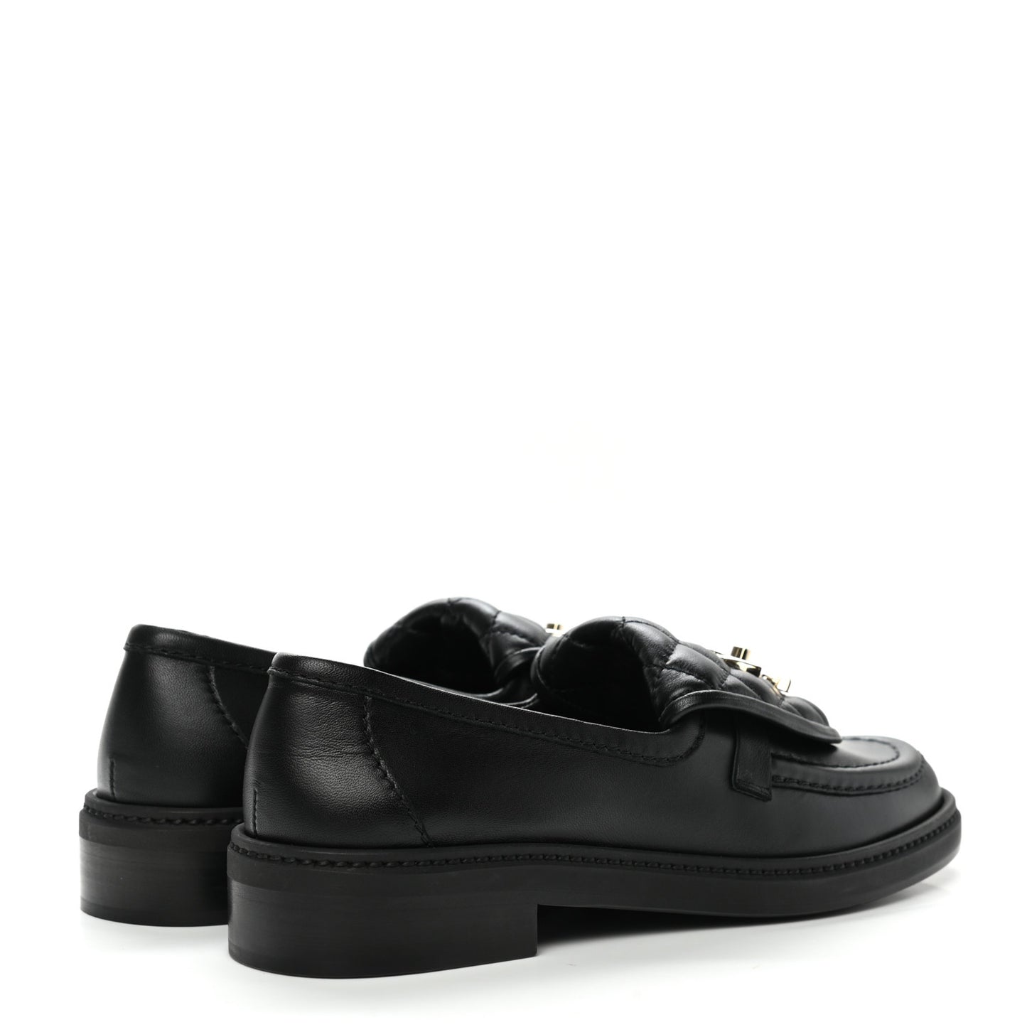 Lambskin Quilted CC Turnlock Loafers 37 Black