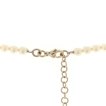 Chanel Crystal Pearl CC Long Necklace Gold 3 of 3