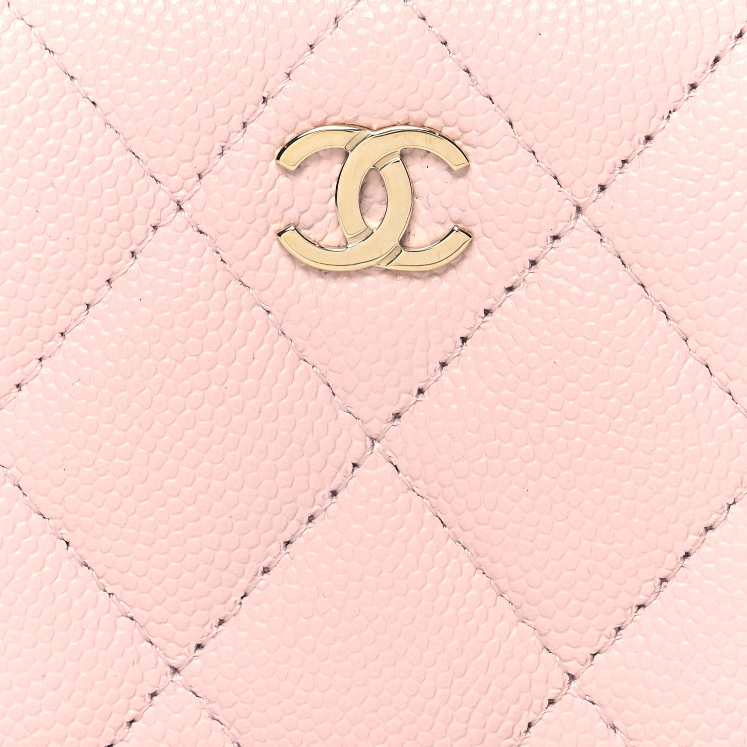 Chanel Caviar Quilted Zip Coin Purse Light Pink 8 of 9