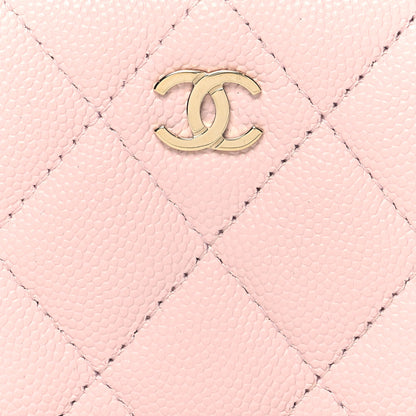 Chanel Caviar Quilted Zip Coin Purse Light Pink 8 of 9