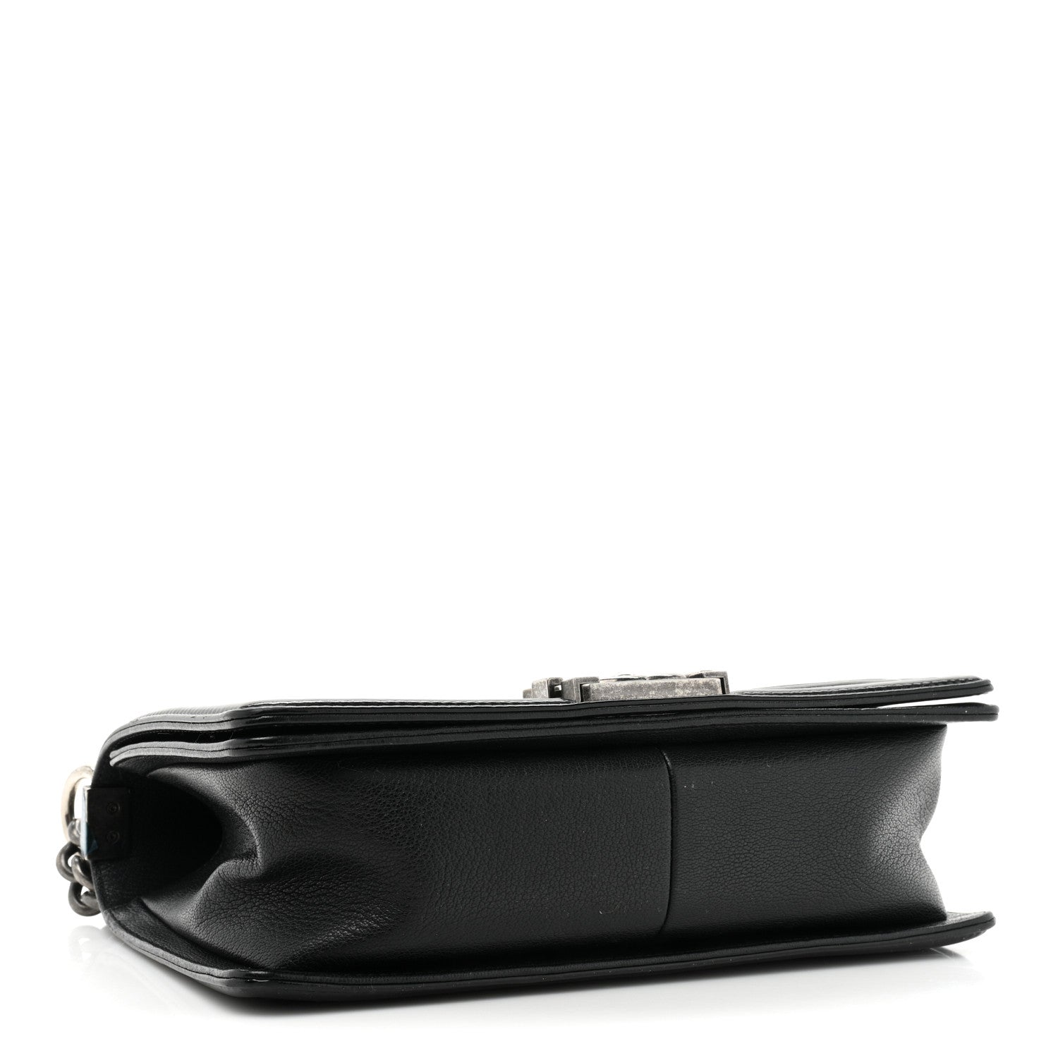 Chanel Goatskin Quilted Patent Medium Duo Boy Flap Black 4 of 15