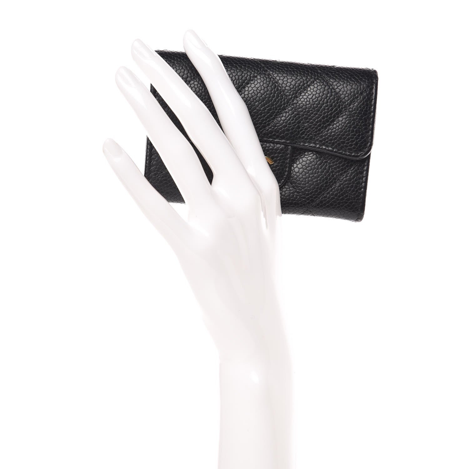 Chanel Caviar Quilted Flap Card Holder Black 2 of 9