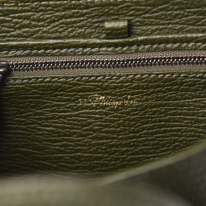 3.1 Phillip Lim 3.1 Textured Calfskin Mini Pashli Satchel Military 6 of 9