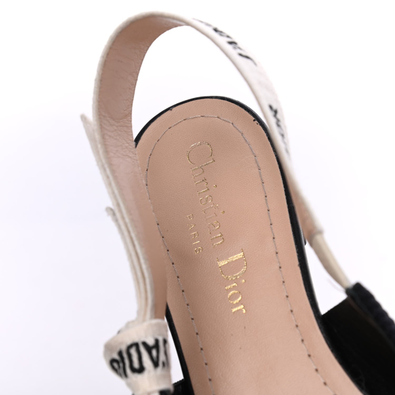 Christian Dior Technical Canvas Ribbon J'Adior Slingback Ballet Flats 35.5 Black 14 of 19