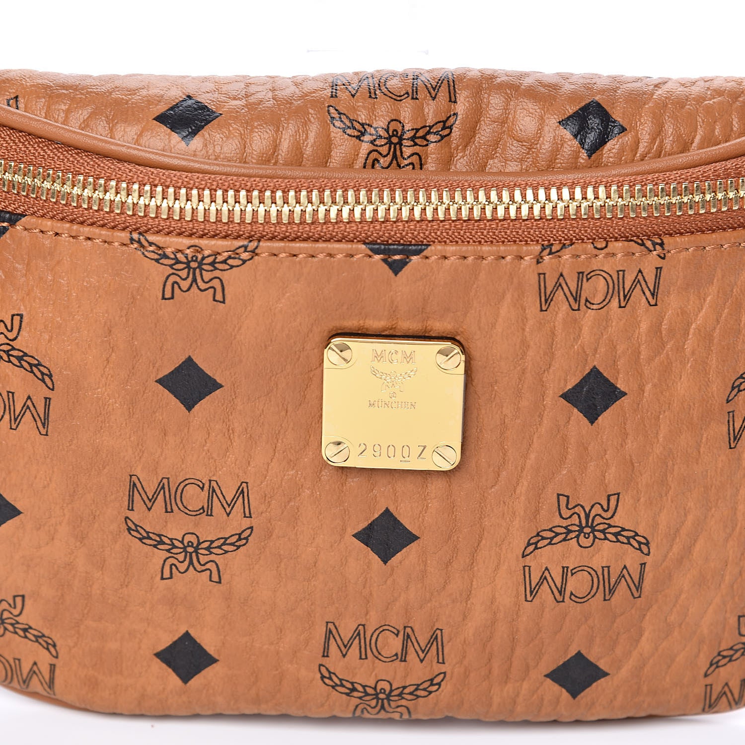 MCM Visetos Stark Belt Bag Cognac 9 of 9