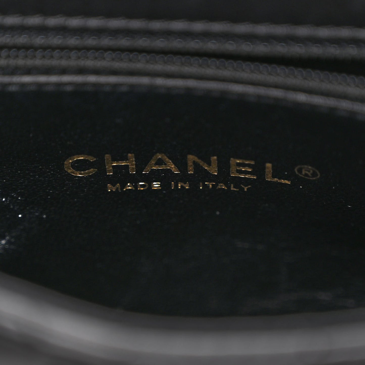 Aged Calfskin Quilted Mini Medallion Flap Black