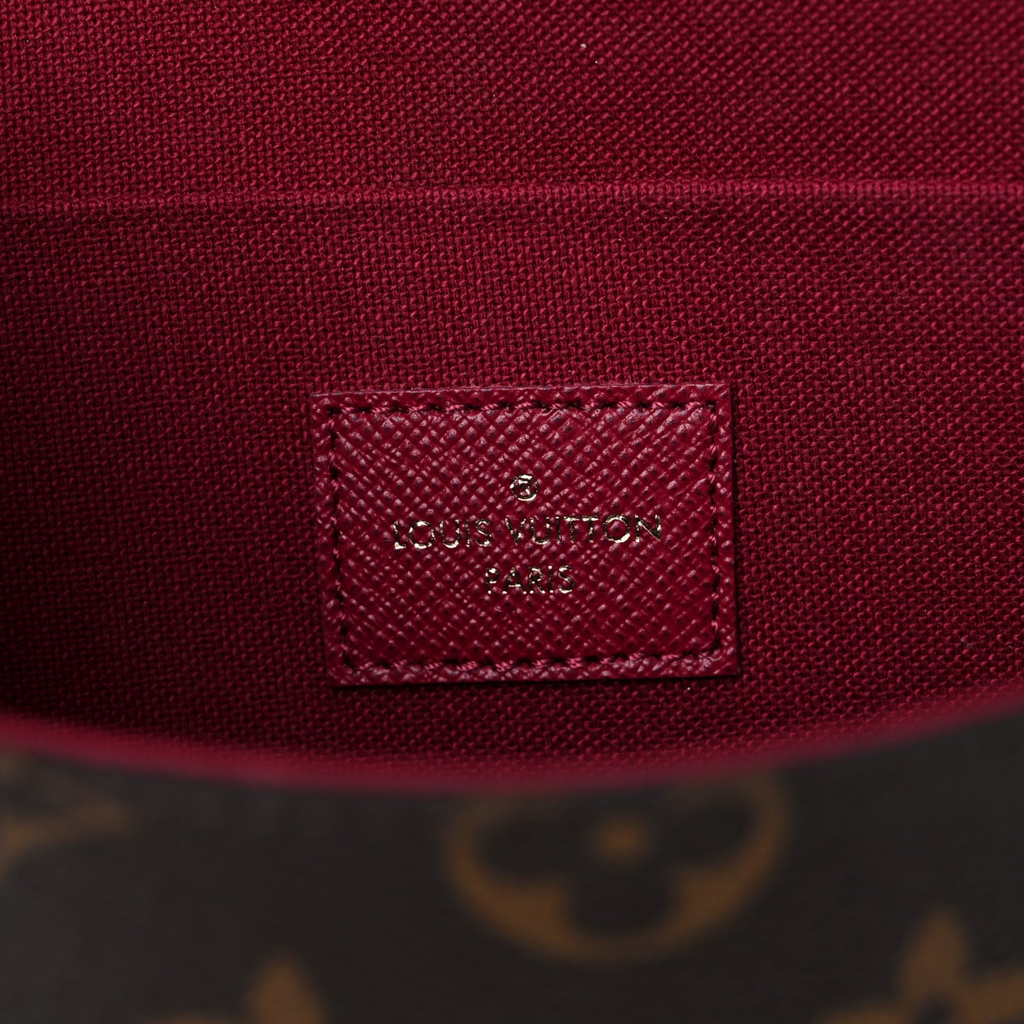 Monogram Pochette Felicie Chain Wallet Fuchsia