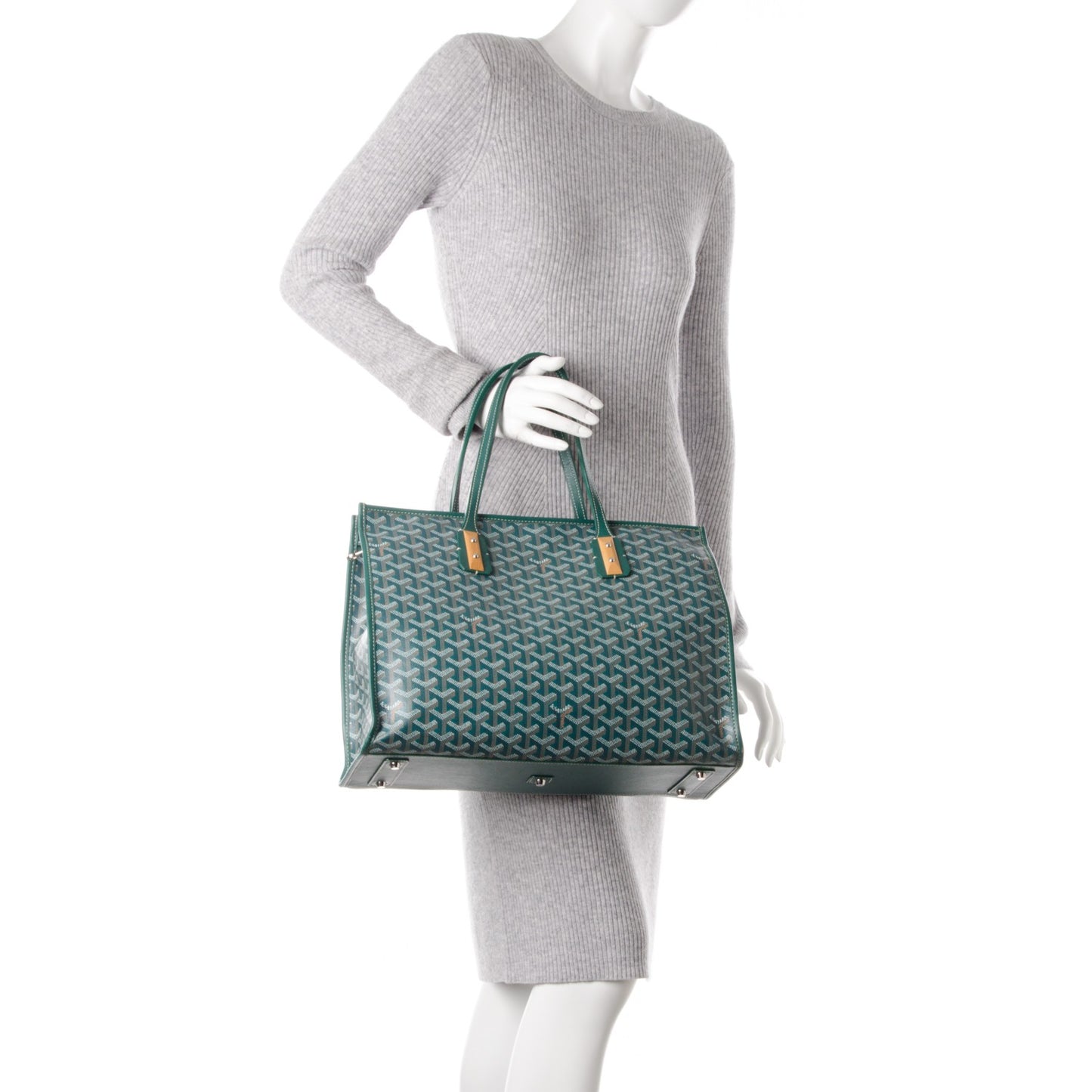 Goyardine Marquises Tote Green