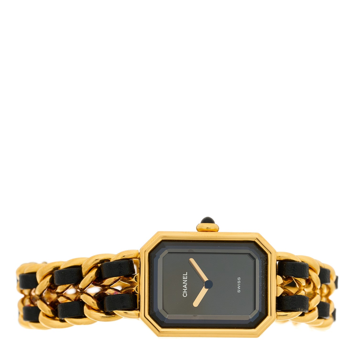 Chanel Stainless Steel Lambskin 20mm Chain Premiere Quartz Watch Gold L 2 of 4