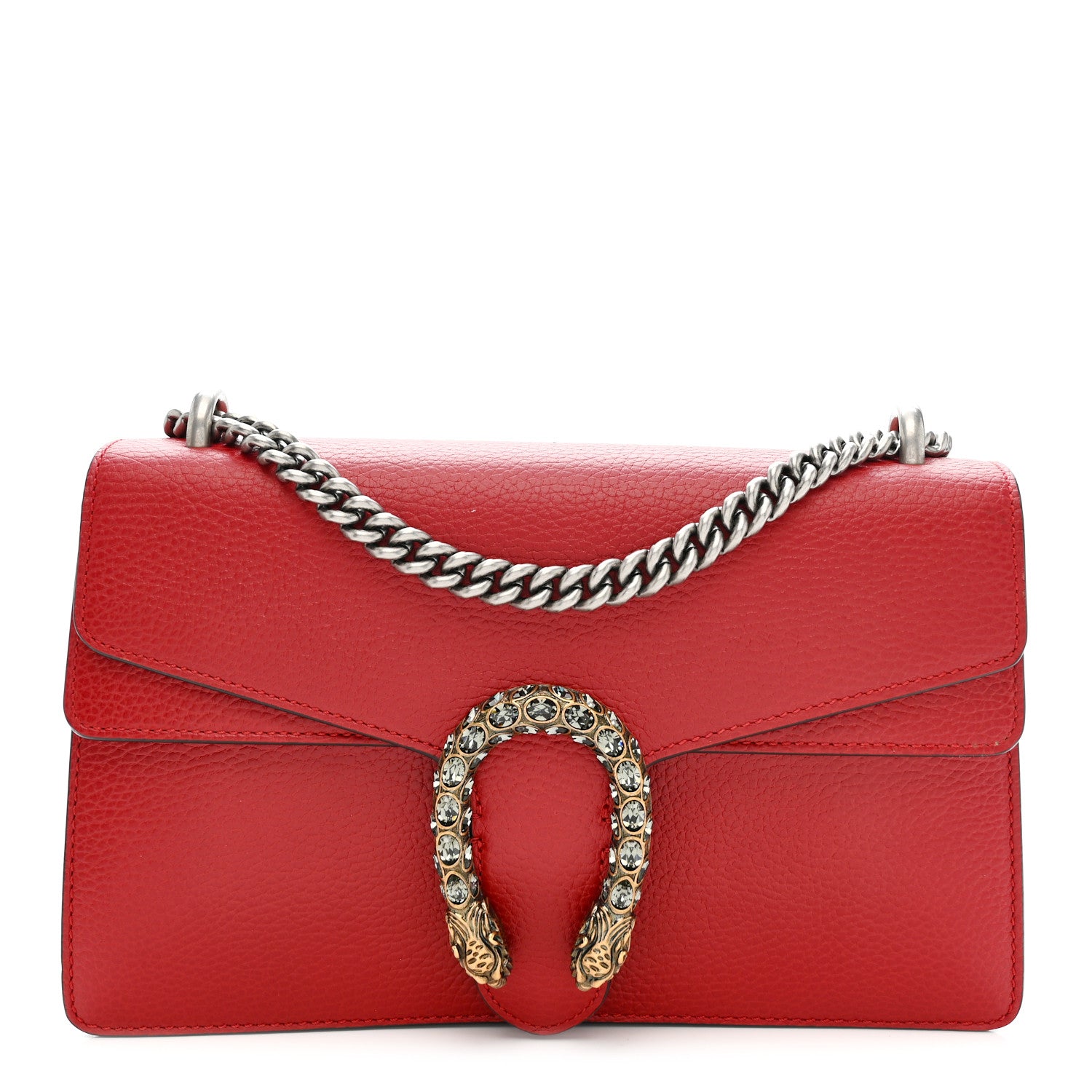 Gucci Dollar Calfskin Swarovski Crystal Small Dionysus Shoulder Bag Hibiscus Red 1 of 11
