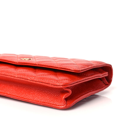 Chanel Caviar Quilted Wallet On Chain WOC Orange 8 of 8