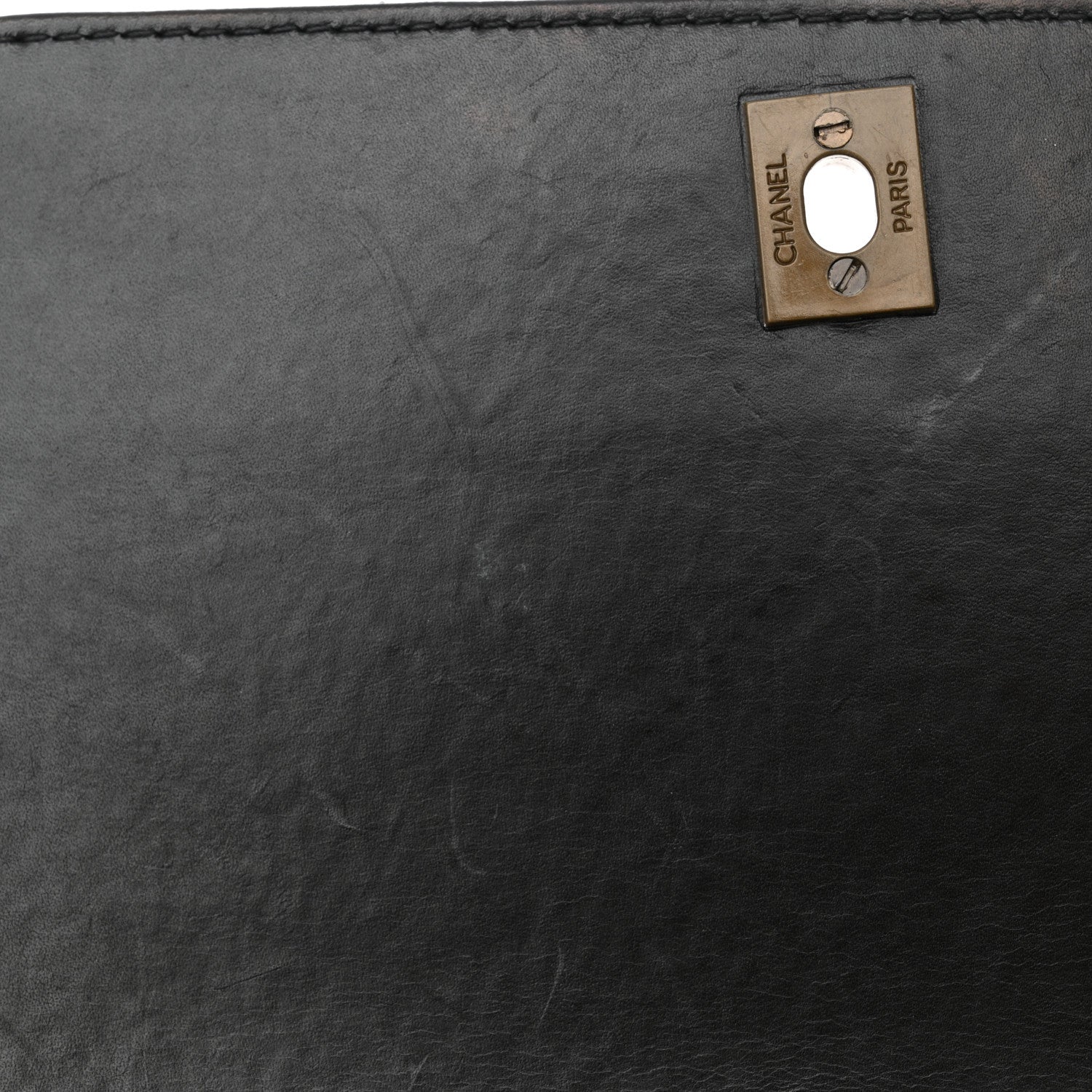 Chanel Lambskin Stitched Shoulder Flap Bag Black 14 of 18
