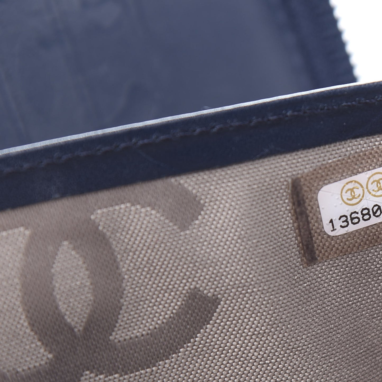 Calfskin Cambon Zip Around Organizer Wallet Navy