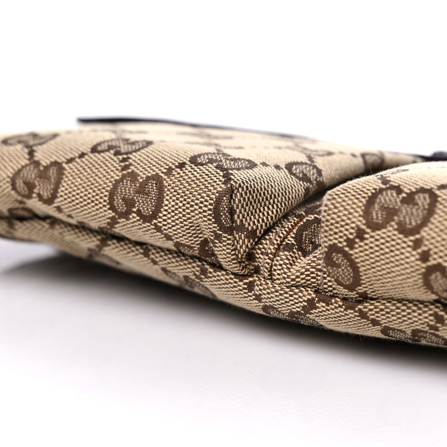 GG Monogram Double Pocket Belt Bag Dark Brown