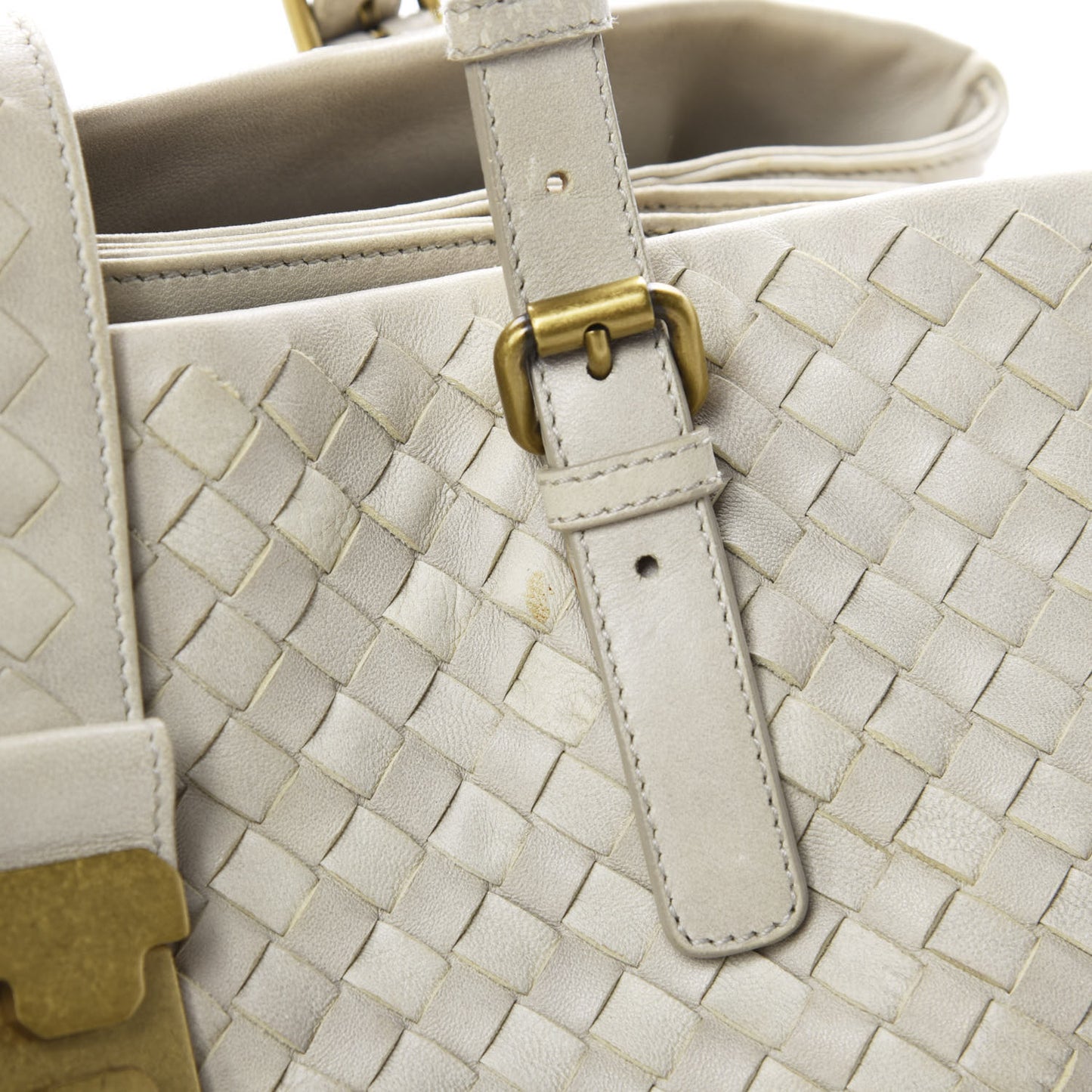 Nappa Intrecciato Medium Roma Tote Marmo