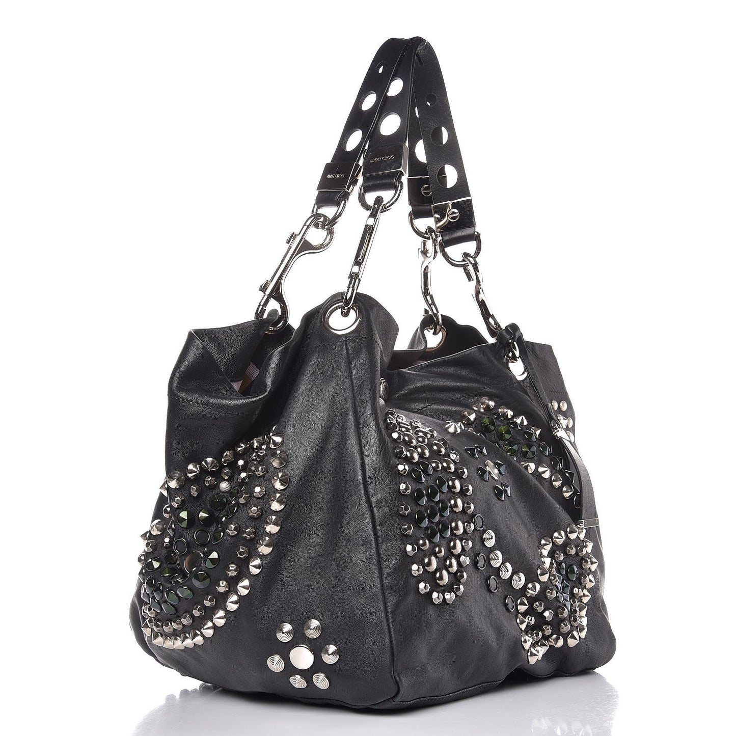 Calfskin Studded Lola Tote Black