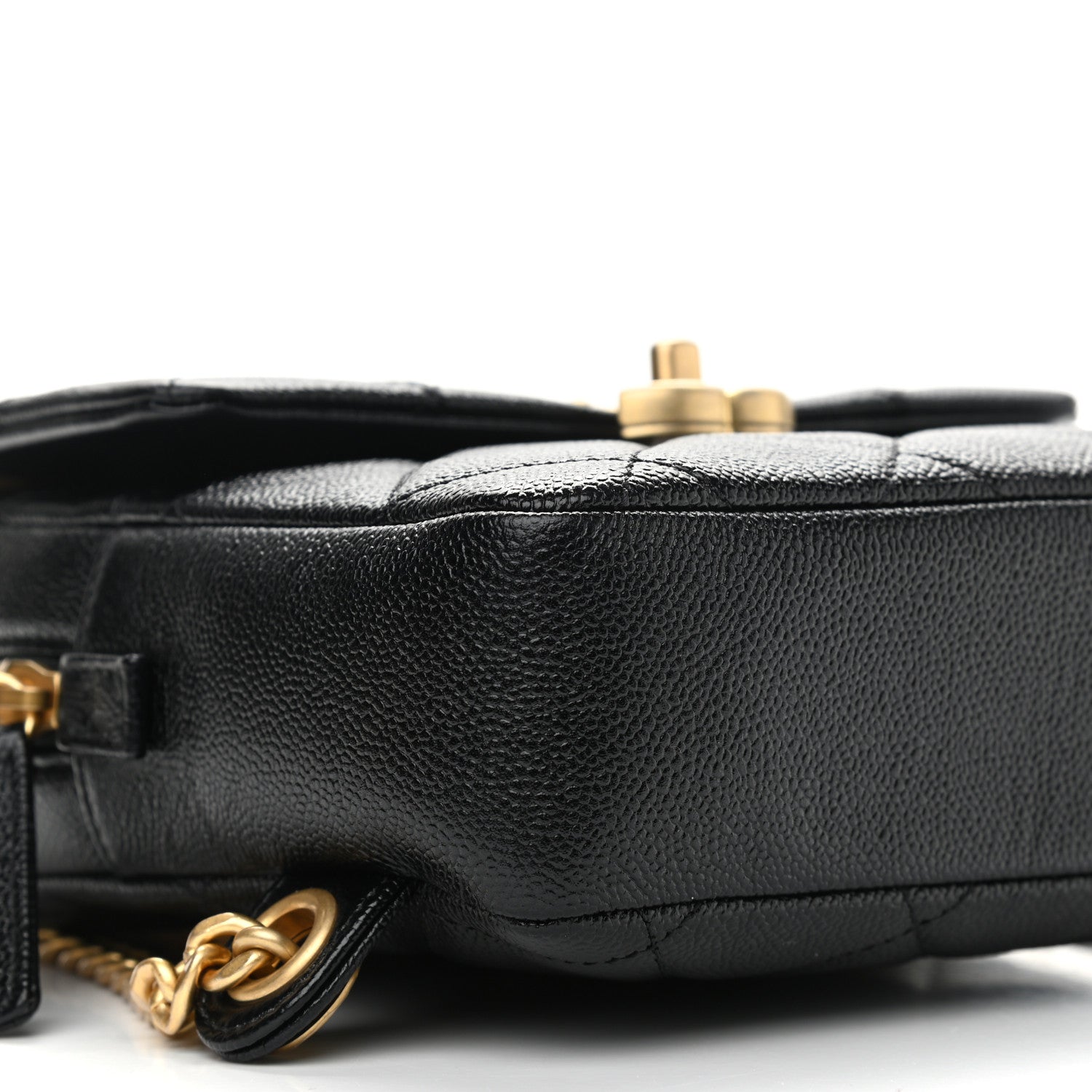 Chanel Shiny Caviar Quilted Chain Melody Backpack Black 9 of 11