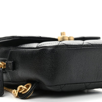 Chanel Shiny Caviar Quilted Chain Melody Backpack Black 9 of 11