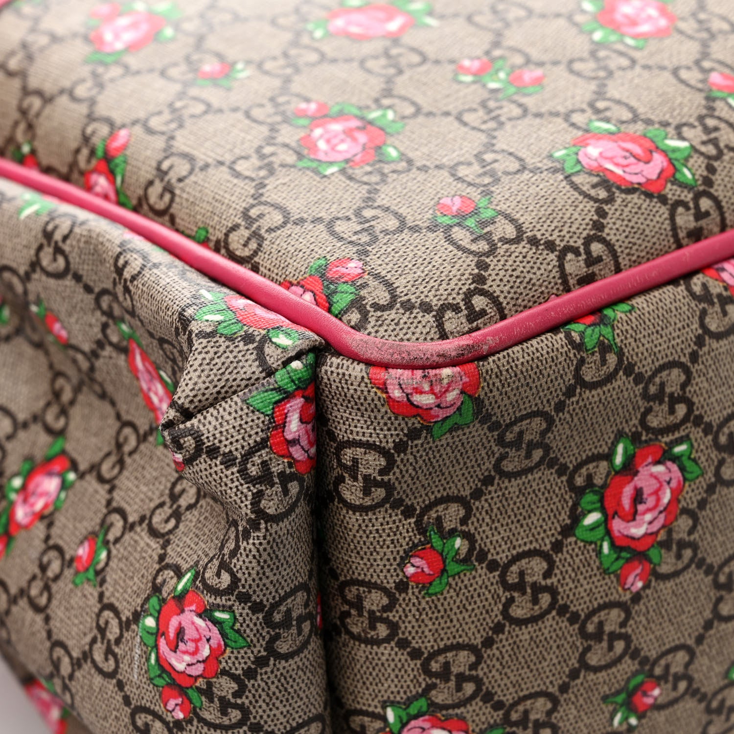 Gucci GG Supreme Monogram Rose Bud Diaper Bag Pink 22 of 22