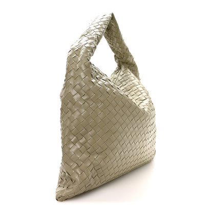 Bottega Veneta Calfskin Intrecciato Large Hop Travertine 2 of 9