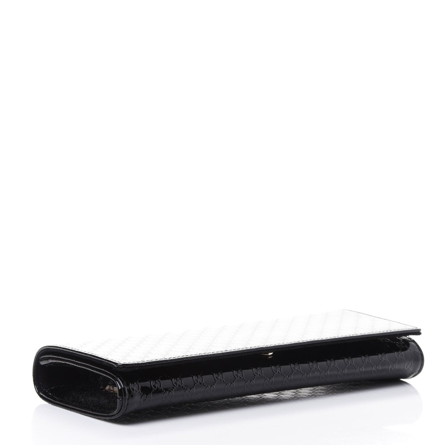 Patent Microguccissima Small Broadway Clutch Black