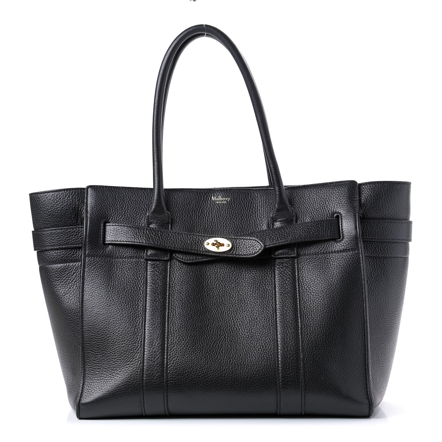 Mulberry Classic Grain Bayswater Zip Tote Black 1 of 8