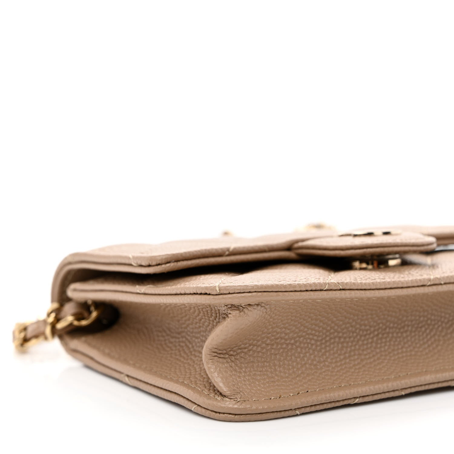 Chanel Caviar Quilted Mini Chain Bag Dark Beige 10 of 12