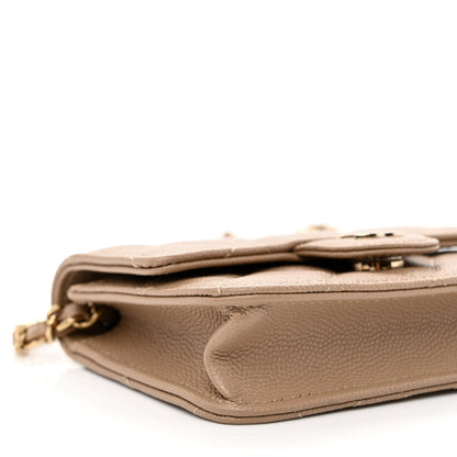 Chanel Caviar Quilted Mini Chain Bag Dark Beige 10 of 12
