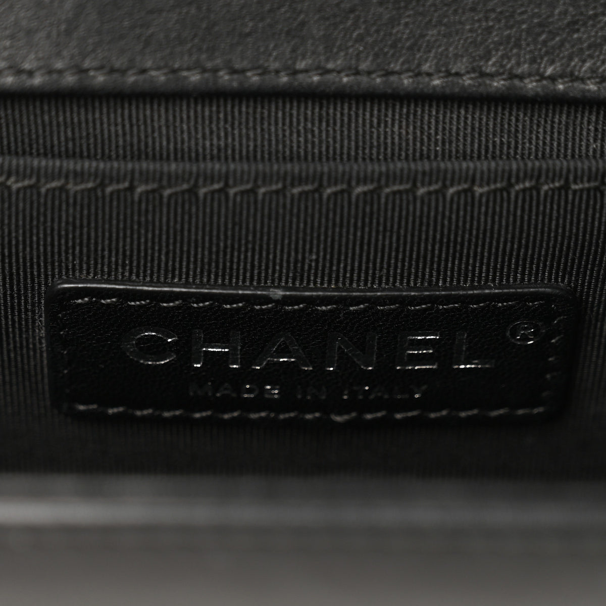 Lambskin Quilted Small Boy Flap Black