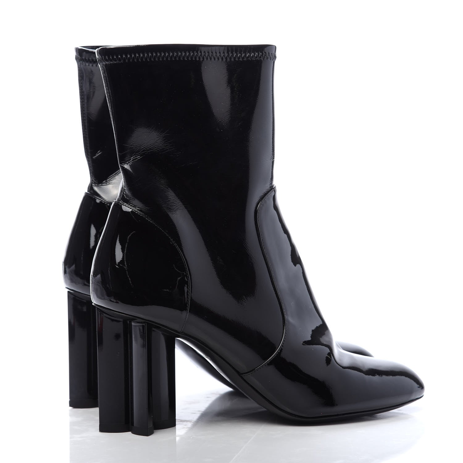 Louis Vuitton Patent Silhouette Ankle Boots 39 Black 5 of 7