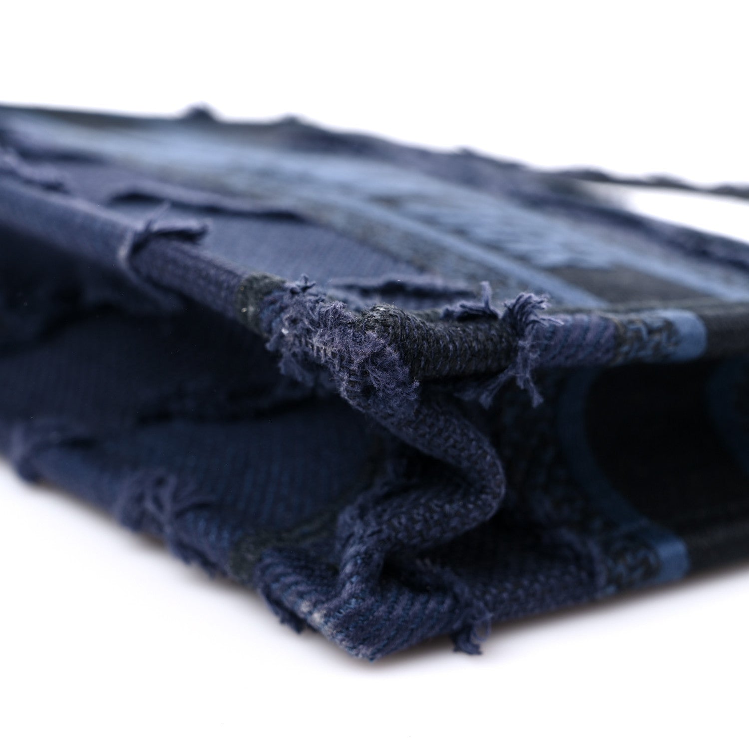 Christian Dior Canvas Embroidered Camouflage Mini Book Tote Blue 8 of 9