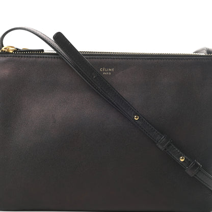 Celine Lambskin Large Trio Crossbody Bag Black 10 of 14